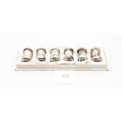 6pc sterling silver salt and pepper shaker set