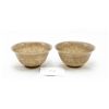 Image 1 : Pair of carved green jade cups
