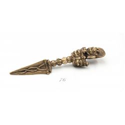 Solid brass decorative dagger