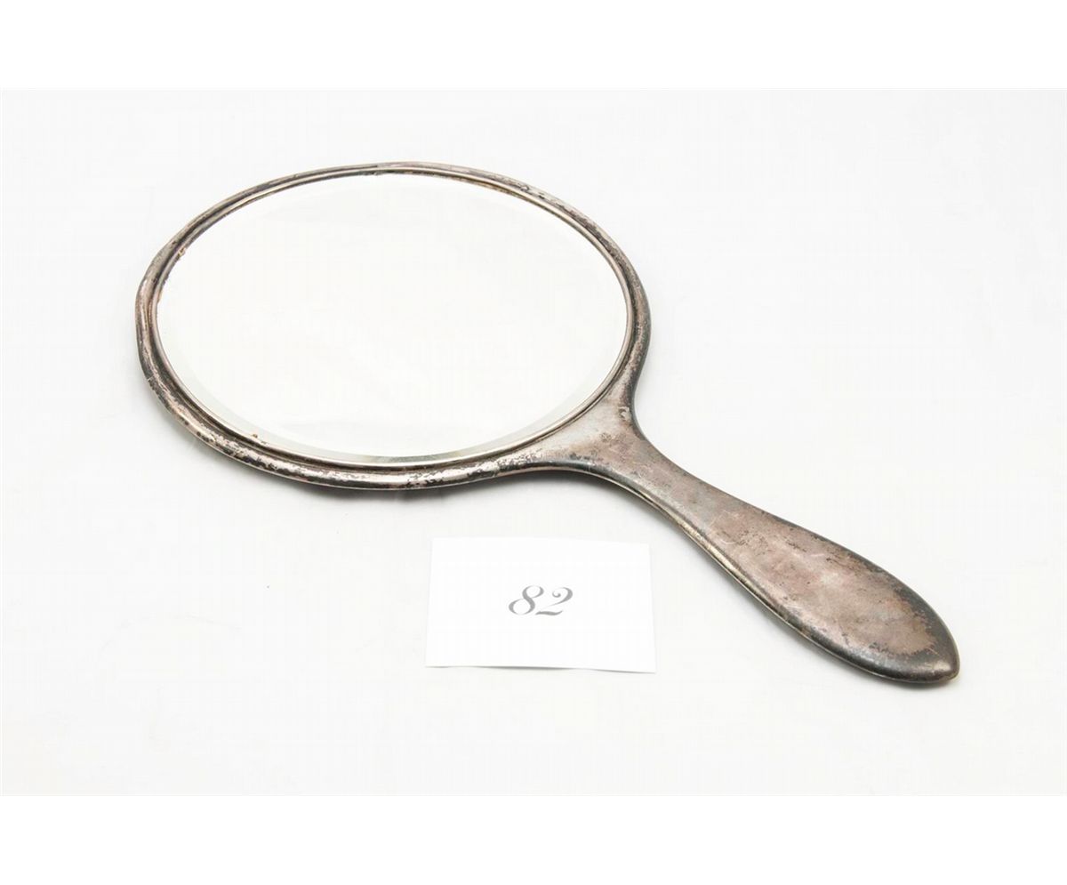 Vintage sterling silver ladies hand mirror