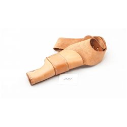 Beige leather toy pistol holster