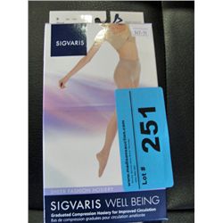 One pair of Sigvaris sheer fashion hosiery