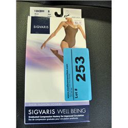 One pair of Sigvaris sheer fashion hosiery