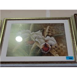 Framed floral print