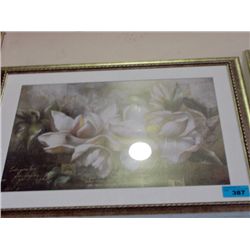 Framed floral print