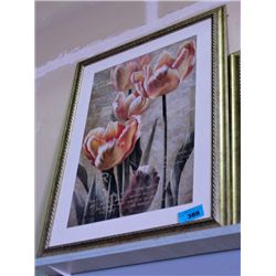 Framed floral print