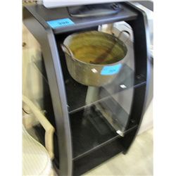 Black and glass stereo stand