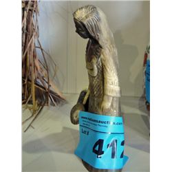 Animal horn carved figurine