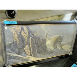 Framed mountain lion print