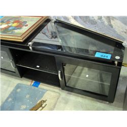 Contemporary black and glass TV entertainment