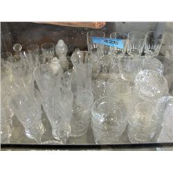 Showcase filled with assorted crystal