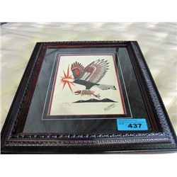 Framed west coast native limited edition signed