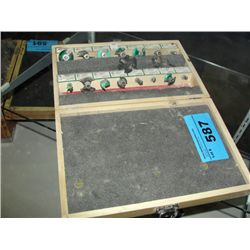 Router bit set with wooden storage c ase