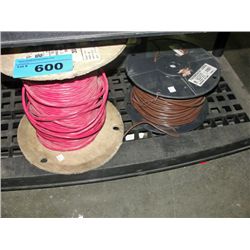2 partial spools of electrical wiring