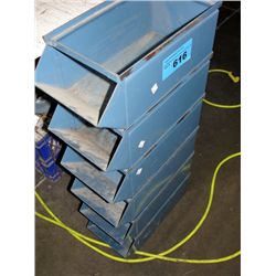 6 section metal nail/screw storage set