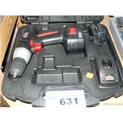 Jobmate 12V cordless drill with one battery and