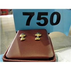 Pair of gold earrings