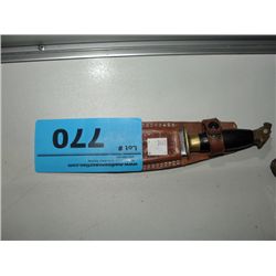 Brass eagle head handled hunting knife with sheath