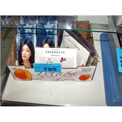 Box of assorted ladies product; hair product,