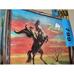 Vintage tin zorro lunch box