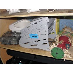 Shelf lot of misc items; multi grill, foot bath,