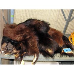 Shelf lot of assorted animal furs