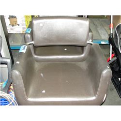 Brown leather salon chair