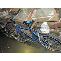 Blue childs BMX bike