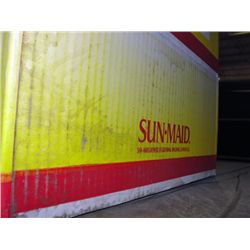 One case of sunmaid natural raisins