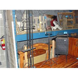 3 black metal wire stands