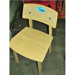 Contemporary bent wood side chair