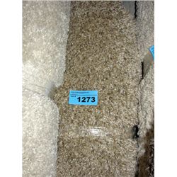 Large off white and multi colored beige shag area