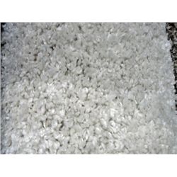 Large white shag style area rug