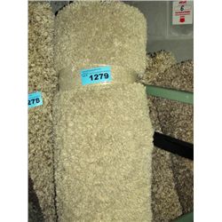 Small white and multi colored grey shag area rug