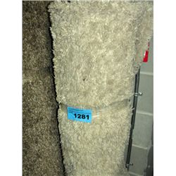 Small white shag area rug