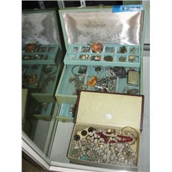 2 boxes of assorted costume jewelry