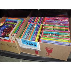 2 boxes of goosebumps books