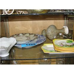 Shelf lot of collectables and decorative items