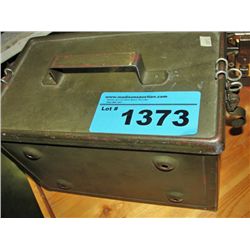 Green military metal box