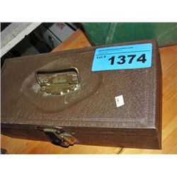Brown metal storage box