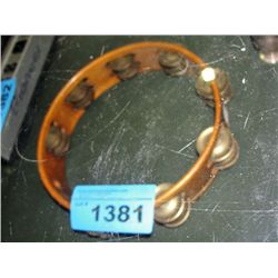 Vintage wooden professional tamborine