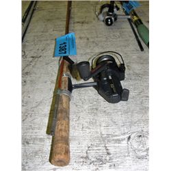 2pc split cane spinning rod with abu garcia reel