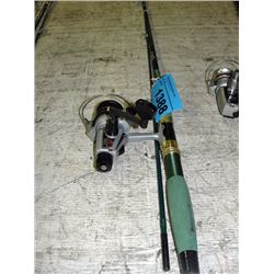 Green spinning rod and reel
