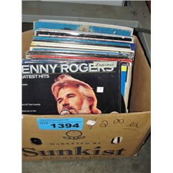 Box of vintage records
