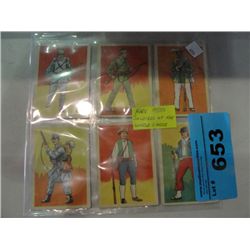 Set of 6 rare soldiers of the world cards
