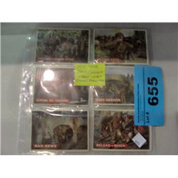 Set of 6 1956 tops davey crockett collectors cards