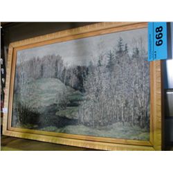 Framed original oil on canvas painting by known