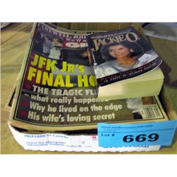 Box of magazines with famous historical moments