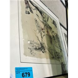 Framed original painting by well known russian