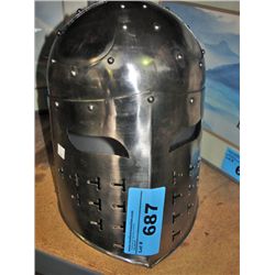 Reproduction metal midevil knights helmet